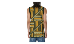 Kalonji Knit Vest "Green / Yellow" M AHLU KN007 SS23 YA03 GR