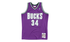 NBA Ray Allen Swingman Road Jersey "2000 Milwaukee Bucks - Purple" SMJYAC18014 MBUPURP00RAL
