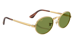 Ray-Ban Bold Metals "A$AP Rocky - Polished Arista Gold with Green Lens" RB3931 001 4E