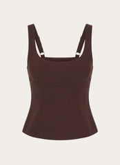 Autrey Suiting Top - Chocolate