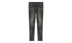 Crackle Coated Denim "Black" P001 SIWC424