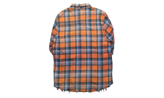 Faded Flannel Button Up Long Sleeve Shirt "Red Blue Plaid" MAFPFRB