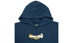 Embroidered Floral Logo Hoodie "Navy" DT282