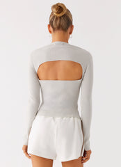 Carissa Open Back Top - Grey
