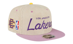9FIFTY NBA LA LAKERS SNAPBACK HAT "ERIC EMANUEL - Cream/ Purple" EE438