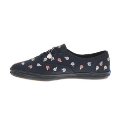 Champion Canvas Rose Embroidery Lace Up Sneakers