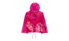 Transparent Hooded Raincoat "Pink" ASO XOTW 0002