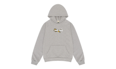 Embroidered Floral Logo Hoodie "Grey" DT350