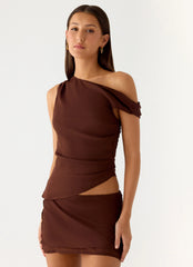 Caleb Mini Skirt - Chocolate