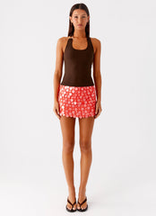 Nera Halter Top - Chocolate