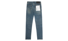 Crackle Coated Denim "Mid Indigo" P001 SICR424