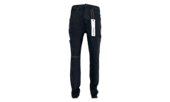 Rinse Knee Slit Denim "Black" P002 NDBR825