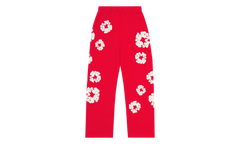 Cotton Wreath Baggy Sweatpants "Red" DT161