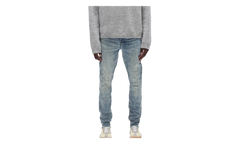 P001 Weft Buckshot Jeans "Mid Indigo" P001 CWBK425