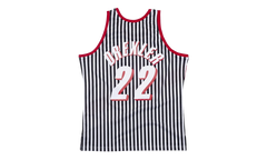 NBA Clyde Drexler Striped Swingman Jersey "1991 Portland Trail Blazers" SMJYBW19047 PTBPTBK91CDR
