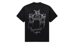 Hand Drawn Thoroughbred Dogs Tee "Aged Black" MLM100383 03