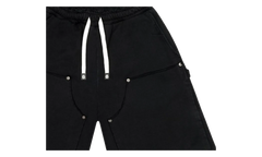 Distressed Carpenter Flat Shorts "Black" GS169