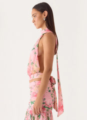 Cantrall Halter Top - Blooming Spring