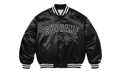 Champion® Satin Varsity Jacket "SS26 - Black" SU27455