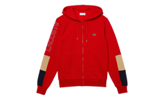 Fleece Zip-Up Hoodie "Red / Beige / Navy" SH6885 51 1FU