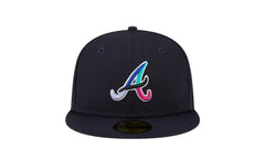 Atlanta Braves Polar Lights 59FIFTY Fitted Hat "Navy" 60296487