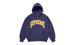 Cracked Raglan Zip Up Hooded Sweatshirt "SS26 - Washed Navy" SU27503