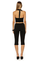 City Lights Black Jersey Capri Pants
