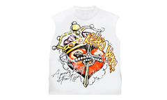 Heart Yellow Red Cutoff Tee "White" RET011